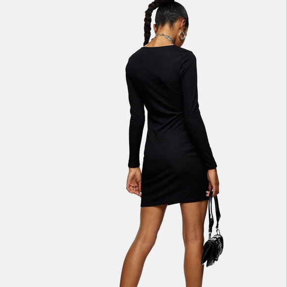 Topshop Ribbed Keyhole Dress - Picture 4 of 8